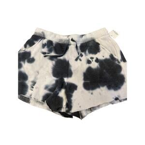 Free People Kelly Washed Tie Dye Shorts NWT Womens Medium gray/black